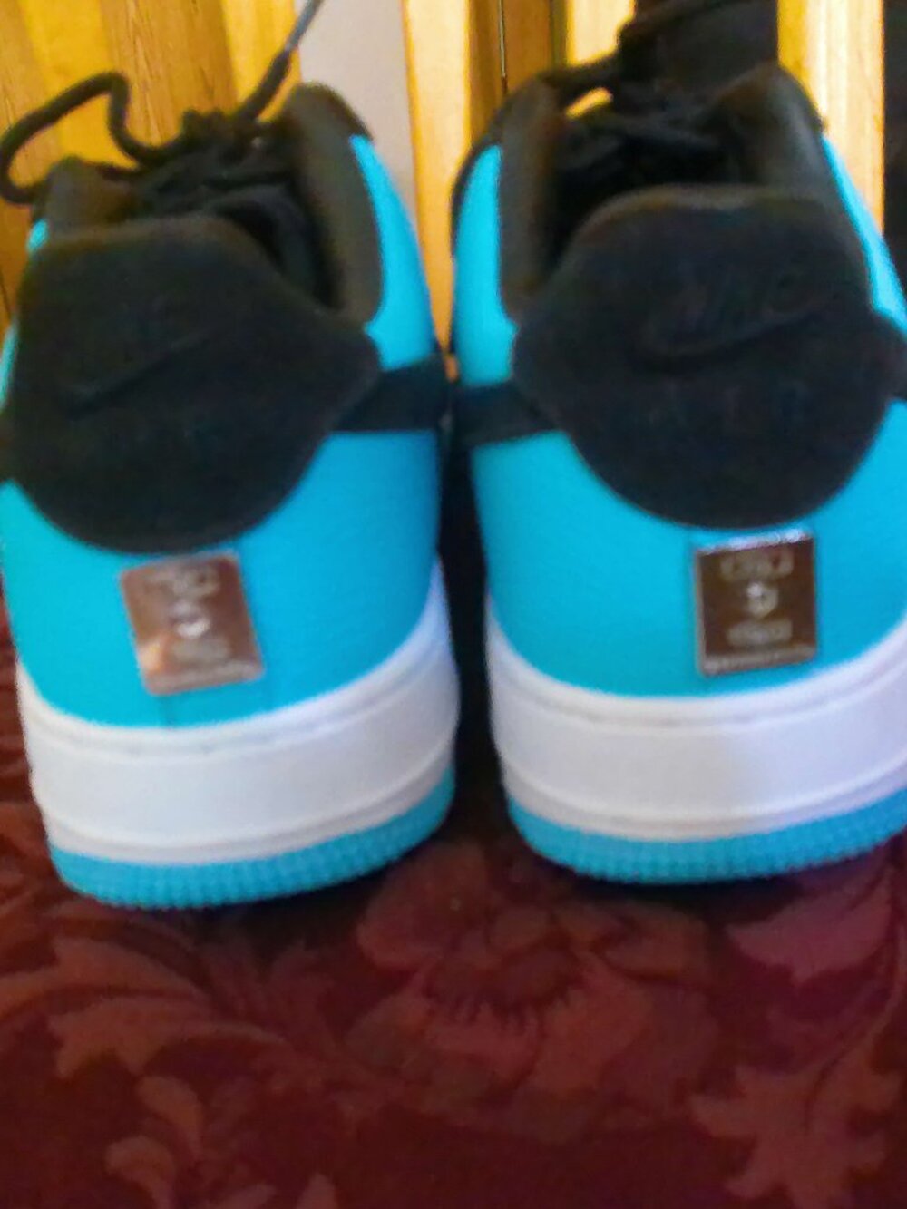 Nike/Tiffany Women's AF1 Air Teal and Black Sneakers, Size 8.5 - Picture 4 of 8